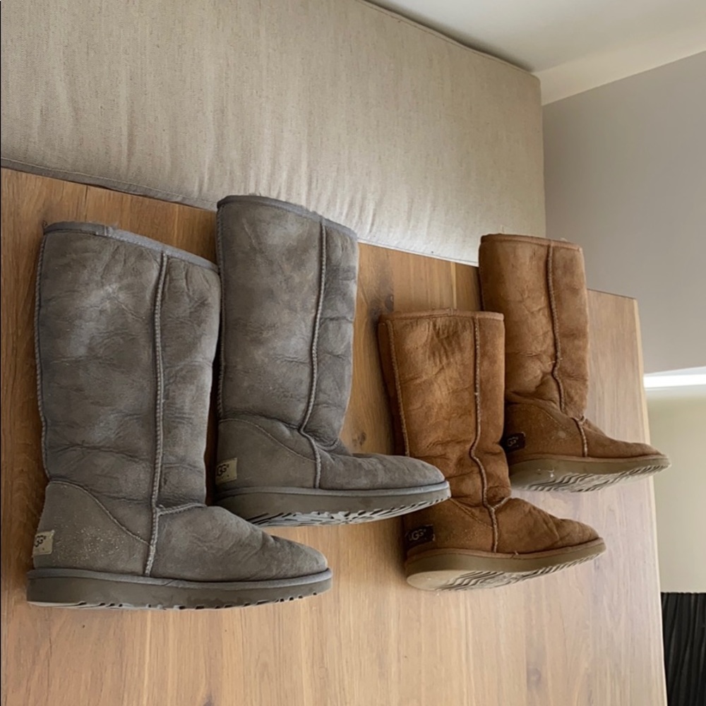 Ugg High Boots 2 for price 1 Tan / Brown and Gray